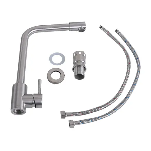 Змішувач для кухні Platinum KT 12 (8604) нержавіюча сталь - фото 2