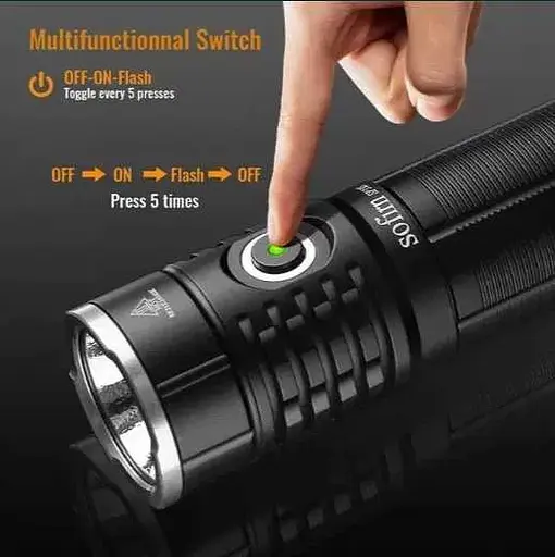 Мощный фонарь Sofirn Sp33S XHP70.2 26650 5000 lm Type C 5000K Черный - фото 5