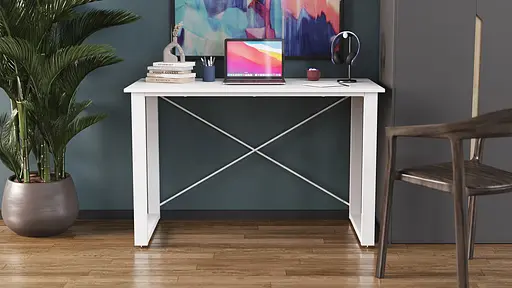 Письмовий стіл Ferrum-decor Драйв 750x1200x700 Білий метал ДСП Біле 16 мм (FRD-103185) - фото 7