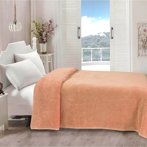 Простирадло Iris Home махрове 190х220 см персикове 000164580