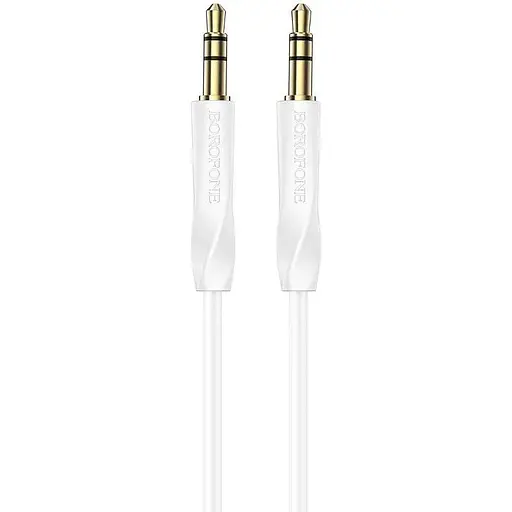 Аудіокабель Borofone BL16 Clear sound AUX audio cable білий - фото 1