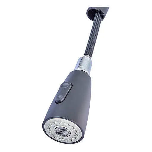 Смеситель для кухни с выдвижным изливом Champion Neo-014 Black CH0315 Черный матовый - фото 2