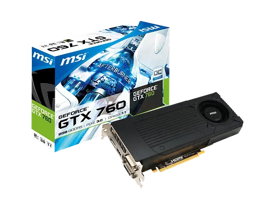 Відеокарта GeForce GTX 760 2GB MSI N760-2GD5/OC (N760-2GD5/OC) Б/В