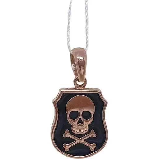 Золотая подвеска Favoritum Пират с эмалью. 310093_М