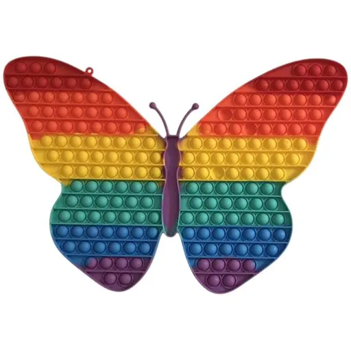 Сенсорна іграшка Pop it Великий метелик 30x40 см 162 пупирки різноколоровий - фото 1