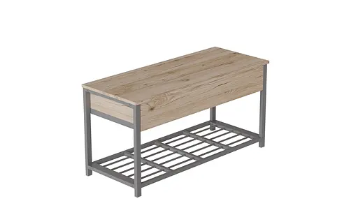 Банкетка з ящиком Ferrum-decor Дрейк 1 550x1000x400 метал Сірий ДСП Дуб Сан-Марино 16 мм (FRD-103060) - фото 3