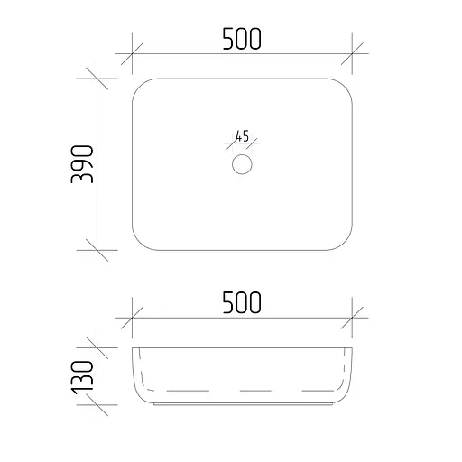 Умивальник VBI Palermo white накладний VBI-012300, Білий - фото 7