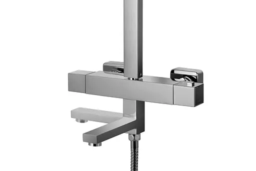 Душова система Corsan Ango chrome з термостатом та виливом CMN021TCH, Хром - фото 6