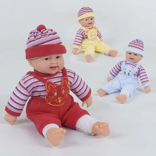 Пупс-хохотун, X1608-1, 38 см, смеется, мягконабивной (в ассортименте) - фото 2