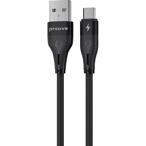 Кабель Proove Soft Silicone USB-A to Micro-USB 2.4A 1m Black (CCSO20001301) [130625] - фото 2