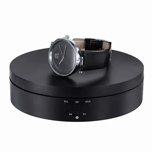 Поворотный стол Bakeey 13B для предметной фотосъемки и демонстрации предметов с 3 скоростями диаметром 13 см черный - фото 2