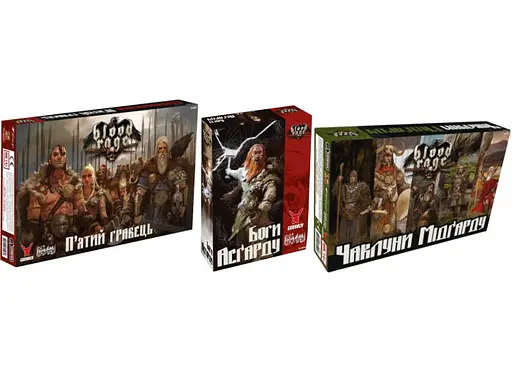 Настільна гра Geekach Games Набір доповнень до гри Лють крові: П'ятий гравець + Боги Асґарду + Чаклуни Мідґарду (укр.) (GKCH152BR+2)
