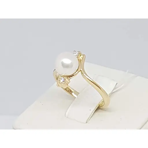 Золоте кільце Гаразд з діамантами і перлами. 3022230 17 - фото 4