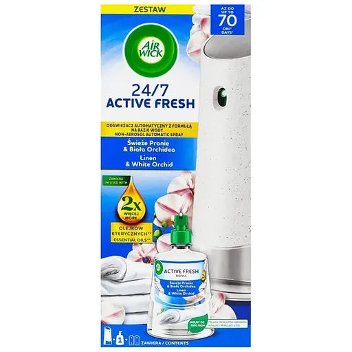 Освіжувач повітря автоматичний Air Wick Active Fresh Ранкова свіжість та квіти орхідеї 228 мл