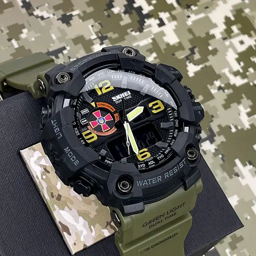 Наручные часы мужские 002AGSU ЗСУ Зеленые + Коробка Patriot acs0031075 - фото 2