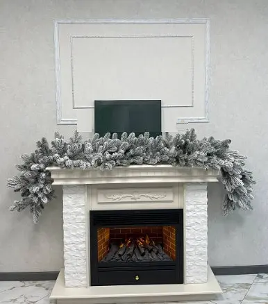 Хвойная литая гирлянда Элитная заснеженная 1.5м - фото 4