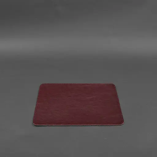 Коврик для мышки BlankNote из натуральной кожи 1.0 бордовый краст  - фото 3