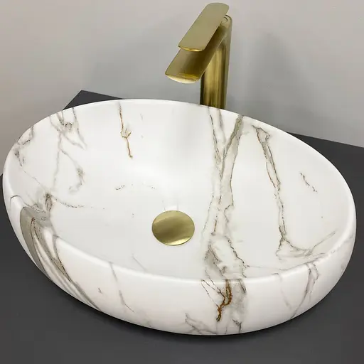 Умивальник VBI Veneto lava matt накладний VBI-012810, Мармур - фото 3