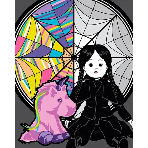 Картина за номерами Santi Wednesday Creepy Dolls LED підсвітка 40х50 см (955070)