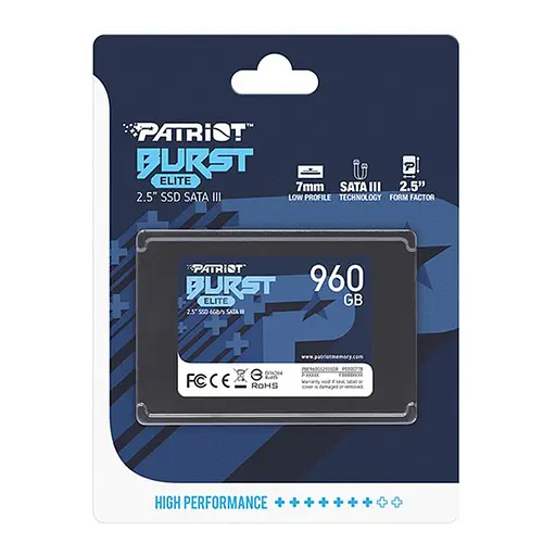SSD-накопитель 960 ГБ Patriot Burst Elite 2.5 SATAIII TLC (PBE960GS25SSDR) - фото 3