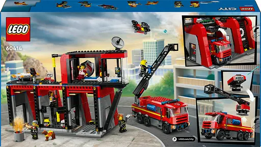 Уценка. Конструктор LEGO City Пожарное депо с пожарной машиной 843 детали (60414) - фото 9