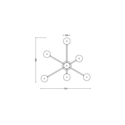 Настінний світильник SV0036-6 BK 3000К - фото 2