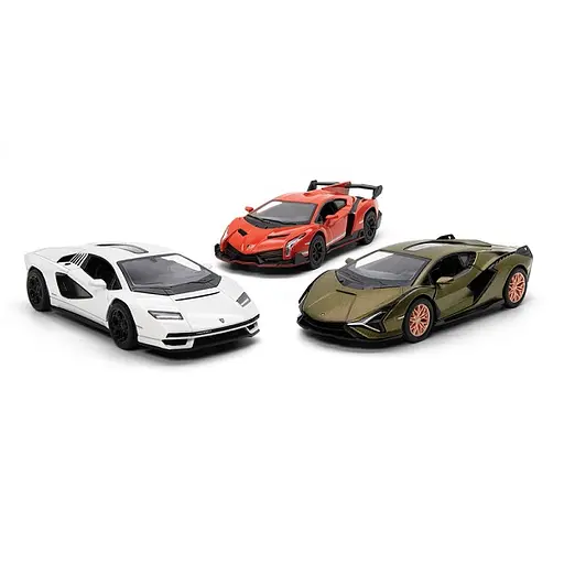 Металева інерційна легкова модель Lamborghini Collection 5", відкриваються двері (В асортименті) - фото 4