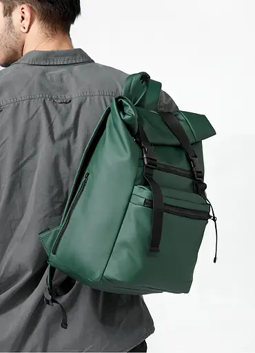 Мужской рюкзак Sambag RollTop LTTm зеленый 43 х 31 х 14 см (24238007m) - фото 4