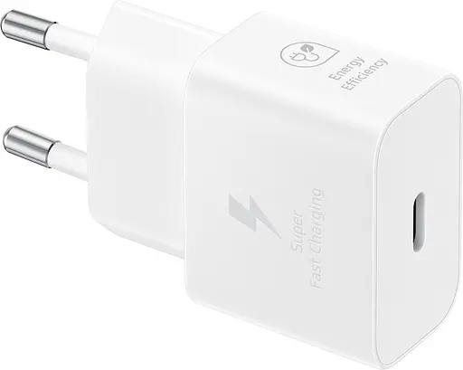 Samsung Зарядний пристрій мережевий 25Вт USB-С кабель USB-C > USB-C 1 м білий - фото 4