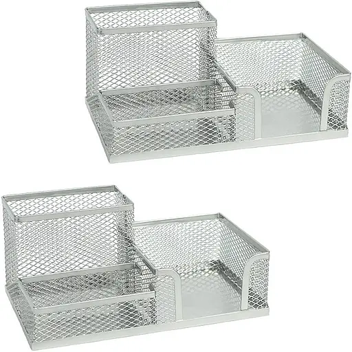 Органайзер настольный металлический "Сетка" 3689-S, 3 отделения