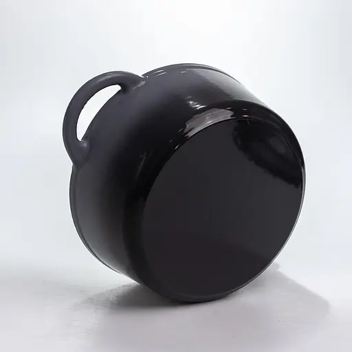 Кастрюля чугунная 2.5 л эмалированная с крышкой посуда для тушения запекания кухонная томония Серый Premium Cookware HP-1-14-GREY - фото 8