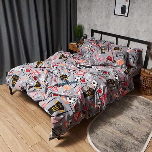 Комплект постільної білизни Moon&Star Бязь Gold Люкс Champion’s Rest King Size 220x240 наволочки 4х50х70 - фото 5