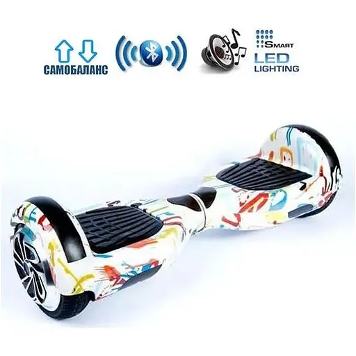 Гироборд Smart Balance Wheel U6 Pro + Autobalance 6.5" Граффити (4607579) - фото 2