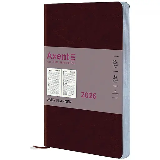 Дневник Axent Partner City Soft 2026 коричневый 145 х 210 мм (8821-26-05-A) - фото 2