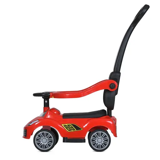 Дитяча каталка-толокар M 5728L-3 червоний, з батьківською ручкою - фото 3