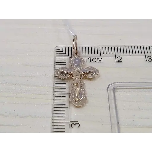 Золотий хрестик Харківська ювелірна фабрика. Розп'яття Христа. 117-А евр - фото 4