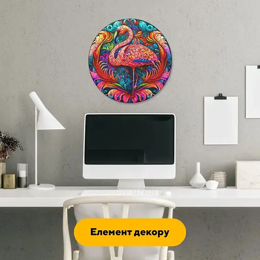 Пазл деревянный Фантазии Фламинго, А4, 100 элементов, Деревянная коробка - фото 6