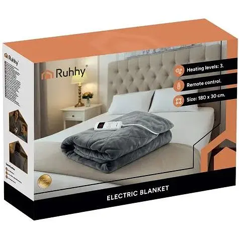 Електричний килимок-ковдра Ruhhy темно сірий 26202 - фото 2