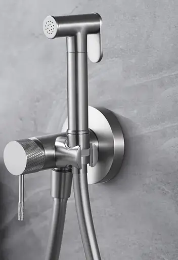 Гигиенический душ IMEX Line матовый никель RDD038/NQ, Шлифованный черный хром - фото 1