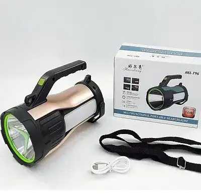 Ліхтар HEL-T96 (LM+2хCOB білий та червоний) + Powerbank + сонячна панель + microUSB - фото 7