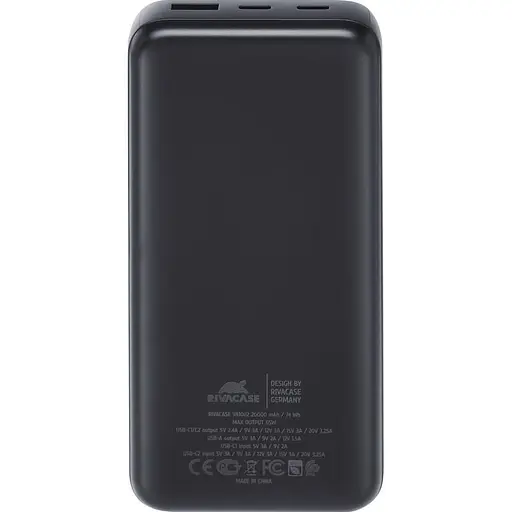 Павербанк Rivacase Black 20 000 mAh / 65 Вт (VA1082) - фото 3