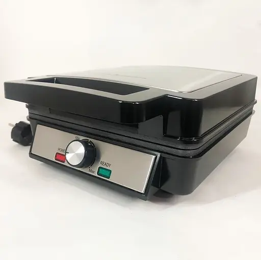 Електровафельниця SeaBreeze SB-0101 з антипригарним покриттям на 4 вафлі 1200 Вт Чорний - фото 3