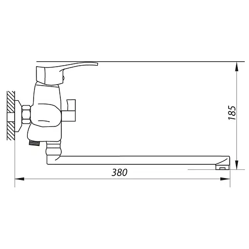 Змішувач для ванни Zerix JXD6 181 ZX2691 Хром - фото 2