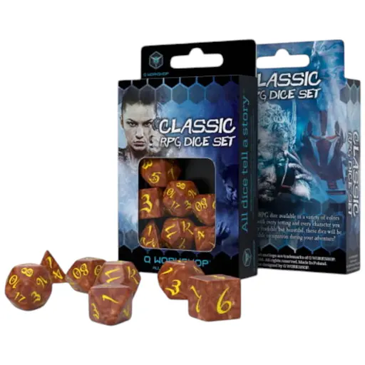 Набір кубиків Classic RPG Caramel & yellow Dice Set , 7 шт. (SCLE77)