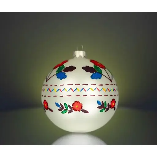 Набір ялинкових прикрас Різдвяні історії Код нації: Львівщина 3 кулі скло (4820001154856) - фото 8