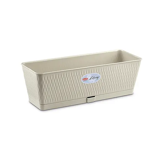 Вазон пластиковый LIBERTY, прямоугольный, с автополивом, 9 л (87556)