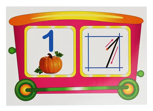 Вивчаємо цифри. Потяг. Набір для оформлення інтер'єру - фото 3