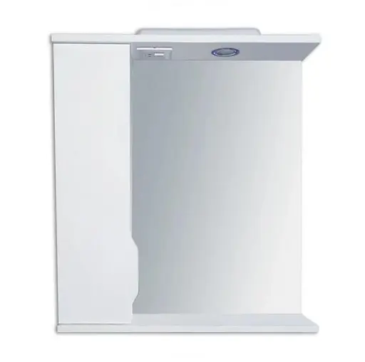 Дзеркало для ванної ПіК Альба Z-1 ліве з шафкою 55 см 30412 - фото 1