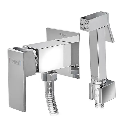 Гигиенический душ скрытого монтажа Haiba Kubus 002 HB3950, Хром - фото 3