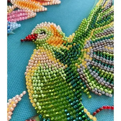 Набор для вышивания бисером "Весенний переполох" Abris Art AB-924 на натуральном холсте - фото 3